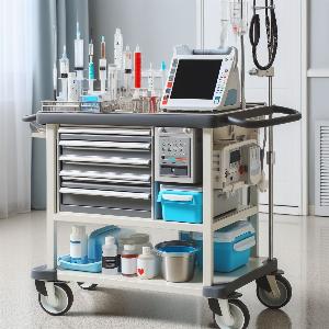 A utility cart for medical equipment in Healthcare Facilities-2